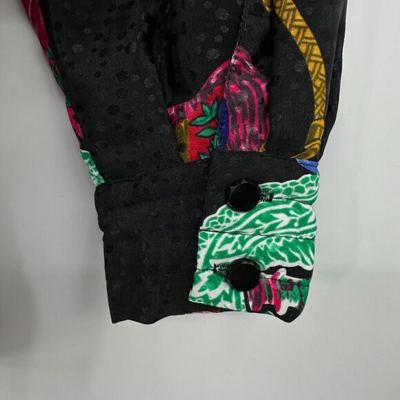 Vintage Bomber Jacket Coat Size Medium Pockets Satin Tan Jay 100% Polyester USA - Picture 6 of 12